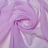 100 % Polyester, Mooskrepp, Chiffon, durchsichtig, Dekor, Kleiderstoff, 111,8 cm (10 m, lila)