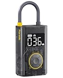 Fanttik X9 Pro Tragbare Elektronische Luftpumpe, 1 Min Schnelles aufblasen Elektrische Kompressor, 10,3 BAR/150 PSI Luftkompressor mit LED-Licht für Fahrrad, Auto, Motorrad und Ball- Mechanisches Grau