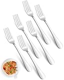 AckMond 6-teiliges Gabel-Set aus Edelstahl, 18,7 cm, Tafelgabeln, strapazierfähig und hochglanzpoliert, spülmaschinengeeignet