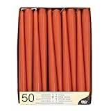 PAPSTAR 50 Leuchterkerzen Ø 2,2 cm · 25 cm rost