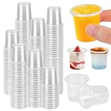 Kleemeiero 200 Stück Schnapsgläser Plastik 20ml/2cl Shotgläser Wiederverwendbarer Plastikbecher Trinkbecher Transparent Shot Becher Partybecher Schnapsbecher für Geburtstage Verkostung Partys