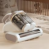 Tjean UV Milbensauger für Matratzen – Doppelter Staubbehälter, UV-Licht & Ultraschall, HEPA-Filter, Heißer Wind Funktion – Gegen Milben, Staub & Tierhaare auf Matratzen, Sofas, Teppichen