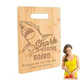 Hai Aufschnittbrett - Hai Wurstbrett, Wurstbretter aus Holz doppelseitig | Käsebrett, lustiges Küchenbrett, Schneidebrett