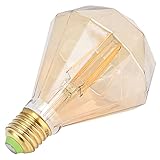 Qcwwy LED-Leuchtmittel E27, 4 W, dekorative Glühfadenlampe, Vintage, für Kronleuchter, Wandleuchte, warmes Licht, 220 V, Innenbeleuchtung, Lampenzubehör (Gold)