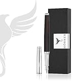 Hörner Legno - Hochwertiger Füllfederhalter Ebenholz inkl. Konverter I Premium Geschenkbox I Luxus Design I Edel Feder „Made in Germany“ I Attraktiver Stift für Herren und Damen I fountain pen