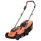 BLACK+DECKER Rasenmäher Akku Rasenmäher Elektro (betrieben mit 2X 18V Akkus, 33 cm Schnittbreite, für kleine und mittlere Rasenflächen bis 250 m², 5-fache Höhenverstellung) BCMW3318N