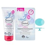 Balea 2er-Set – Handcreme Urea, 100 ml + Handschuhmaske Urea (1 Paar), 2 St + Bonus Silikonschwamm