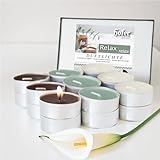 HOFER TEELICHTER DUFT [Relax] Teelichte mit sanftem Blüten Duft | Duftteelichter, Duftkerzen, bunte Teelichter | 18 Stk.