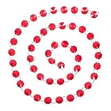 PEPLAYTAL Wunderschöner Glasperlen Fadenvorhang mit achteckigen Perlen Dekorative Perlenkette für Türvorhang DIY Lampenschirm Zubehör Langlebige und Vielseitige Wohnraumdekoration