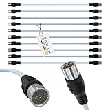 maxx.onLine F-Stecker Quick 10x 35cm Verbindungskabel 4fach geschirmt ≥ 105 dB PVC Mantel weiß, Koaxialkabel, Jumperkabel, Patchkabel, Antennenkabel