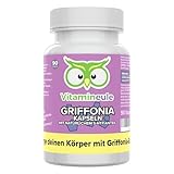 5-HTP Kapseln - hochdosiert 100 mg Griffonia-Extrakt - bioaktiv & vegan - Produktion in Deutschland - laborgeprüft & ohne Zusatzstoffe - 5-Hydroxytryptophan - Vitamineule®