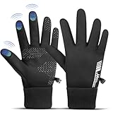 JASCOPRO Touchscreen Handschuhe, Laufhandschuhe fleece handschuhe sport Warme Winddichte Winterhandschuhe für Herren und Damen Outdoor zum Laufen Radfahren (L)