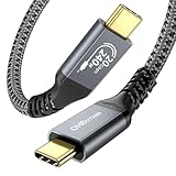 OHBUYAGN USB Type-C Kabel 3.2 Gen2 × 2, 240 W 48 V/5 A USB C Kabel Schnellladung, USB C auf USB C Kabel 20 Gbit/s, Videoübertragung 4K @ 60Hz für Tablets, Hubs, Handys, USB-C-Geräte 0,5 m