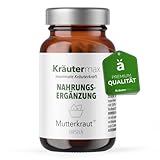 NEU! Mutterkraut Kapseln Extrakt hochdosiert mit Ingwer, Magnesium & Vitamin B - im Braunglas | nach Kräutermax Rezeptur | Ideal als Ersatz zu Mutterkraut Tropfen/Mutterkraut Tee | 1 x 60 Stück