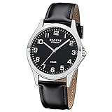 Regent Herren Analog Quarz Uhr mit Leder Armband 11110756