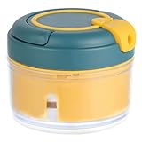 Zwiebelschneider - Zwiebel Zerkleinerer 200ml - PP Kunststoff - 5 Sekunden Mini Zerkleinerer - Für Gemüse, Zwiebeln, Knoblauch (Gelb-Blau)