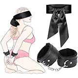 Handschellen Augenbinde für Sexspiele Bettfesseln SM Fetisch Sex Spielzeug, BDSM Augenmaske Fetich Bondage Set Fesseln Erotisches Sexspielzeug Adult Sex Toys für Paare Extrem