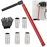 Standhahnmutterschlüssel Set, 13 mm Standhahnschlüssel, Stahlqualität Armaturenzange Wasserhahn Montagewerkzeug 8-12mm, Waschbeckenarmatur-Werkzeug Spezialwerkzeug mit Handschuhen (Ohne Kartenbacke)