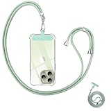 Anfire Handyband Universal für alle Smartphones,handy-kette zum umhängen mit Pad,Handyband Kordel Kette für Outdoor, Reise, Unterweg Handy-Halterung,Einstellbar und Abnehmbar,Grün