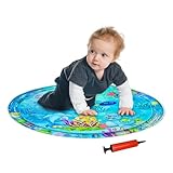 Genérico Wassermatratze für Katzen, sensorische Wassermatte für Katzen, interaktives Spielzeug, aufblasbare Kühlmatte für Haustiere, drinnen und draußen, Reisen, Sommer, Strand, Camping