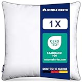 Gentle North Hochwertige Kopfkissen (80x80 cm groß) in Hotelqualität - Flauschiges, gut gefülltes Schlafkissen für Allergiker geeignet (Ökotex 100 Zertifiziert) - 60° Waschbar