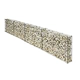 bellissa Mauergitter-Set für Gabionen - 95550 - Gabionen-Mauer, Steinkörbe längenverstellbar, erweiterbarer Bausatz - 232 x 10 x 40 cm