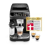 De'Longhi Magnifica Evo ECAM 292.81.B Kaffeevollautomat mit LatteCrema Milchsystem, 7 Direktwahltasten für Cappuccino, Espresso und weitere Kaffeespezialitäten, 2-Tassen-Funktion, Schwarz