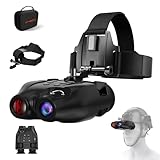 Nachtsichtbrille, Kopfmontage, freihändiges Nachtsicht-Fernglas, wiederaufladbare digitale Infrarot-Ansicht, Foto- und Videoaufnahme für Airsoft, Jagd, mit 32 GB TF-Karte