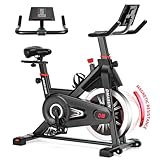 DMASUN Heimtrainer Fahrrad mit Magnetischem Widerstand, Spinning Bike Indoor Fitnessbike mit Größere LCD Display & Tablet-Halterung, Hometrainer Fahrrad für Zuhause, 160 KG Belastbar