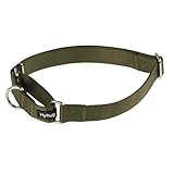 Hyhug Pets Martingale Hundehalsband, farbecht, robustes Trainingshalsband ohne Schnalle, sanfte Kontrolle, Anti-Ausbruch. Service-Hundehalsbänder für alle Welpen, einfarbig, Armeegrün, Größe S