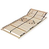 Sleepneo Lattenrost 80x200, Kopfteil verstellbar, Ergonomischer 7 Zonen Lattenrost, Buchenholz, 28 Latten, Lattenrahmen, Federholzrahmen, Selbstmontage, hohe Traglast bis 140Kg