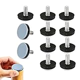 8 Stück Teflongleiter M6, Möbelgleiter Teflon 23mm Stuhlgleiter zum Schrauben Verstellbare Gleiter für Stühle für Möbel auf Teppich PVC Laminat und Linoleum