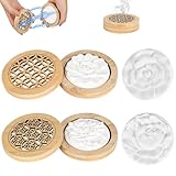 Trendecor 4 Stück Duftsteine für Ätherische Öle, Diffuser Ätherische Öle Klein mit 2 Hölzerner Räucherkiste Ätherische Öle Duftstein Aroma Diffuser für Aromatherapie in Auto und Schlafzimmer