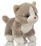 Uni-Toys - Katzen-Baby (grau), stehend - 13 cm (Höhe) - Plüsch-Kätzchen - Plüschtier, Kuscheltier, HT-30305