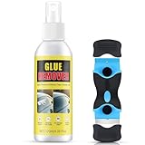 NoxGule Etikettenlöser Spray, Etikettenentferner und Kleberlöser, Klebereste Entferner Auto, Klebereste Entferner Fensterrahmen, Aufkleber Entferner Auto, Sekundenkleber Entferner, 120ml