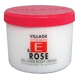 Village Cosmetics Bodycream mit Vitamin E und Rose 500 ml (Körpercreme, Körperpflege, mit verführerischen Rosenduft, zarte Haut) 950611