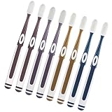 Beavorty Manuelle Zahnbürsten Ersatzköpfe 8 Stück Kompakte Handzahnbürsten mit Ergonomischem Griff für Erwachsene zur Tiefenreinigung und Mundpflege