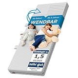 Bellabino Twist Kindermatratze 90x200 cm – Baby Matratze Härtegrad H1/H2 – Hochwertige 7 Zonen Kaltschaummatratze – Jugendmatratze 15 cm hoch – Babymatratze mit waschbarem Bezug, allergikerfreundlich
