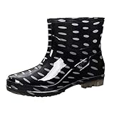 Barfuß Gummistiefel Damen Herren Regenstiefel Kurze/Lang Halbhoch Rutschfest Wasserdicht SchnüRstiefel Aus Wasserdichtem Leichte Schuhe Biker Boots Regenschuhe Leicht Zu Reinigen Outdoor Galoschen