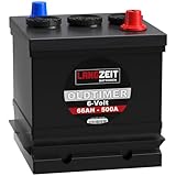 LANGZEIT Oldtimer Batterie 6V 66Ah Autobatterie Starterbatterie 6-Volt