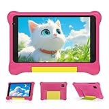 Laptok Kinder Tablet 7 Zoll, Android Tablet für Kinder, 5GB RAM+32GB ROM+128GB Erweiterbar, Wi-Fi, Bluetooth, Type-C, Kids Tablet mit Mit sturzsicherer Schutzhülle Rose