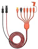 Tonton Universal Solargenerator Ladekabel, Solarladekabel für Solarpanel, Solargeneratoren & Tragbare Powerstation, Solar Stecker auf Adapter, Solarpanel Adapter 7in1