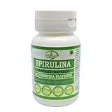 Spirulina-Kapseln 500 mg. 60 Veganer. Einheiten | Spirulina (Arthrospira platensis) Extrakt-Kapseln für Männer und Frauen | Ayurvedische Kräuterergänzung/Heilmittel (1 Flasche mit 60 Kapseln)