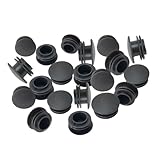 JISADER 20 Stück Möbelstopfen Rohrkappen Einsatzkappen Stuhlgleiter Abdeckstopfen Domkappen aus Robustem PP Material für Haushaltsmöbel Büroeinrichtung