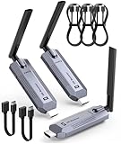 Wireless HDM - 1 Transmitter and 2 Receiver, HD 1080P HDMI Wireless Adapter 30M Funkübertragung, 2,4G/5G Ohne Kabel Sender und Empfänger für Streaming Video Audio von Laptop/PC zu Monitor/TV/Projektor