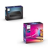 Philips Hue Play HDMI Sync Box + Philips Lightstrip Hue Play Gradient für TV 55 Zoll