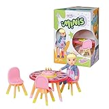 BABY born Minis Geburtstags-Spielset mit Minis-Puppe Lea, Geburtstagstisch und Stühlen, 906170 Zapf Creation