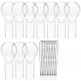 Lupen, 50 Stück, 10 x 5-fache Handlinsen mit 50 Nylon-Schlüsselbändern, kompakte Acryllupe für Erkundungen, Lesen und Wissenschaft