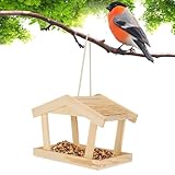 Bird Feeder, Wooden House for Feeding Pet, Supplies Rustic with Lightweight, Hummingbird Feeders for Yard, Patio, Porch, Pathway, Window, Balcony, Tree, Fence, Indoor and Outdoor 11.61x6.3x7.76 Inches