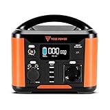 YOSE POWER Portable Power Station 388Wh/300W mit DC/AC Wechselrichter, 108000mAh Backup Lithium Batterie Solargenerator für Outdoor Picknick Angeln Reise Party Camping